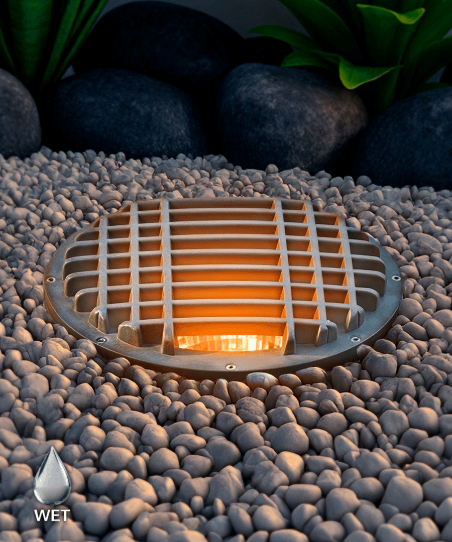 10-Inch Grill-Top Turtle-Safe LED Well Light