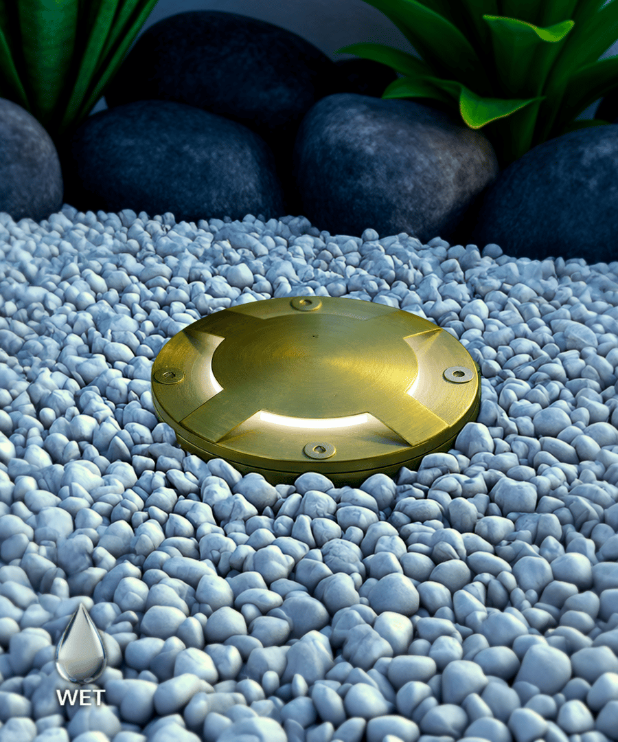 4-Inch Marker Quad-Beam 360º In-Ground LED Well Light