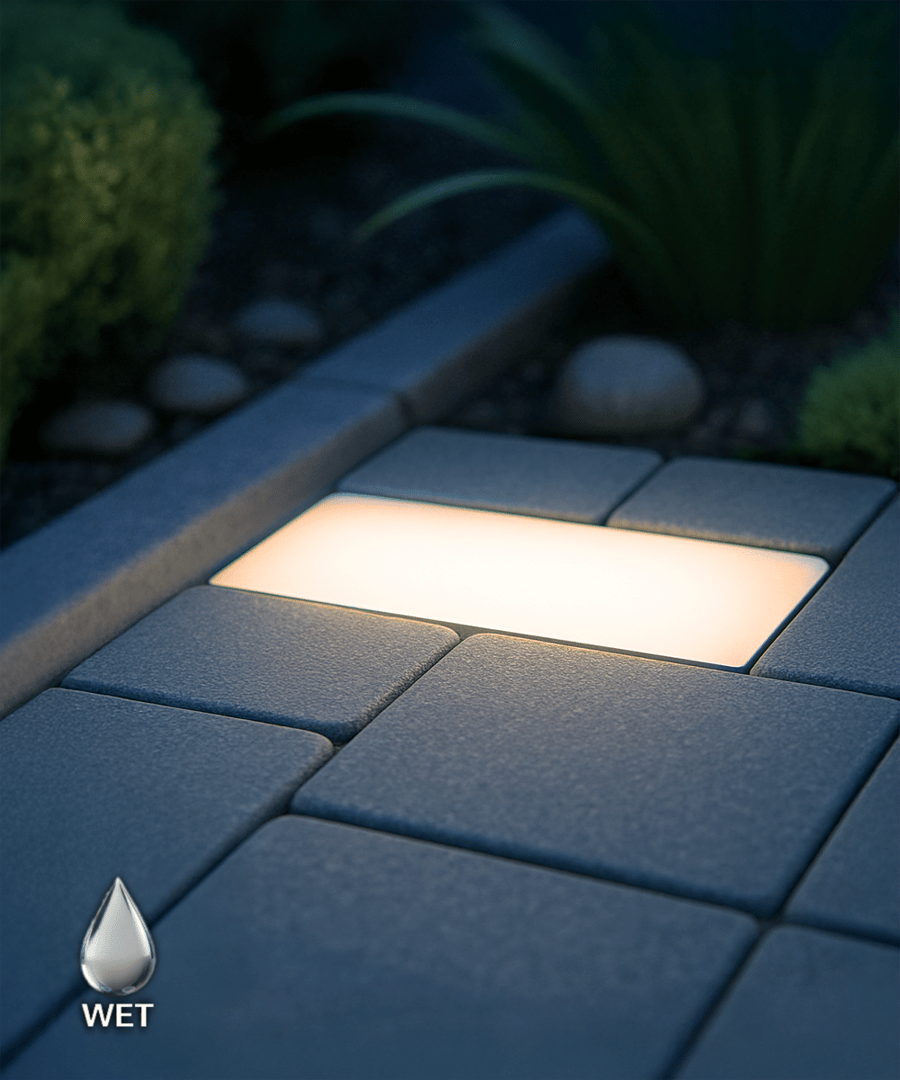 Rectangular LED Brick Drive-Over Well Light