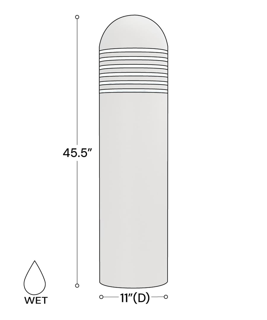 45-Inch Round Commercial LED Bollard Light