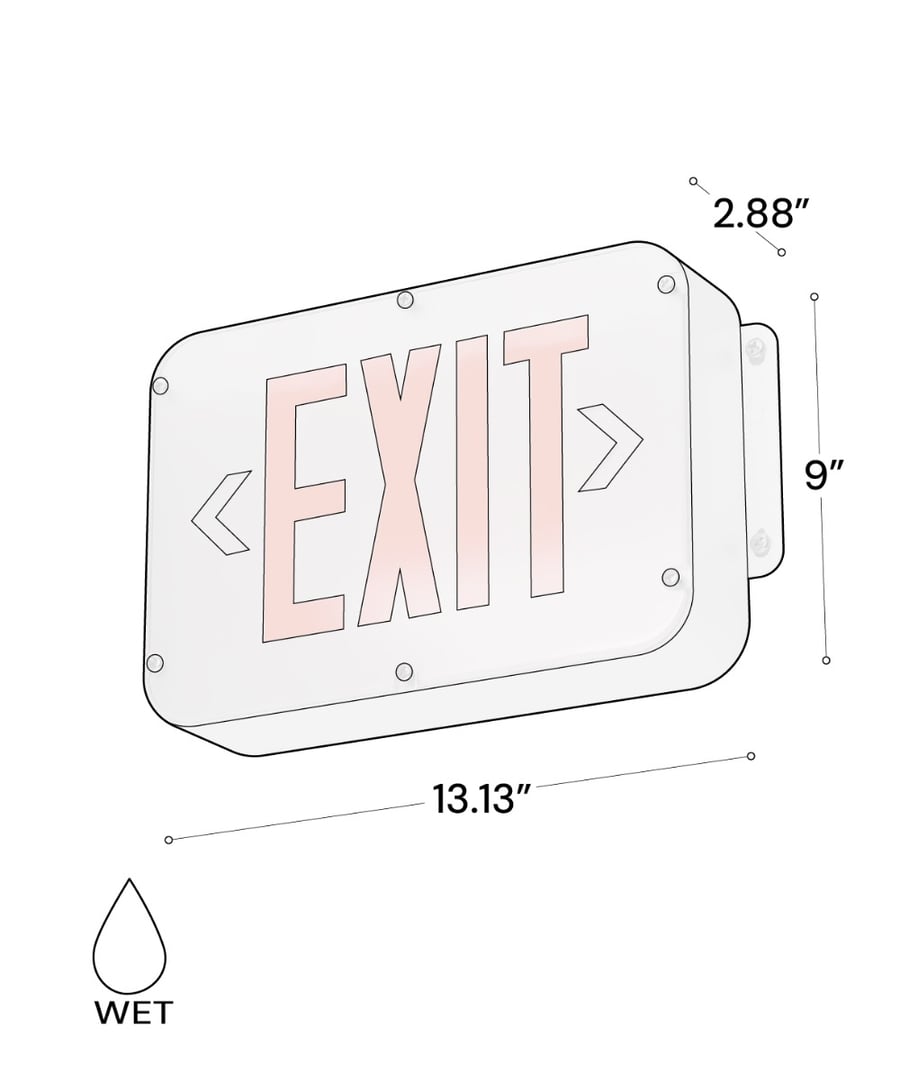 NSF-Rated NEMA 4X LED Exit Sign