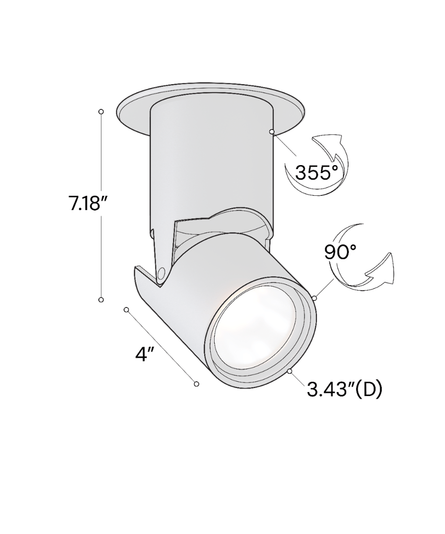 3.5-Inch Architectural Adjustable LED Ceiling Spot Light