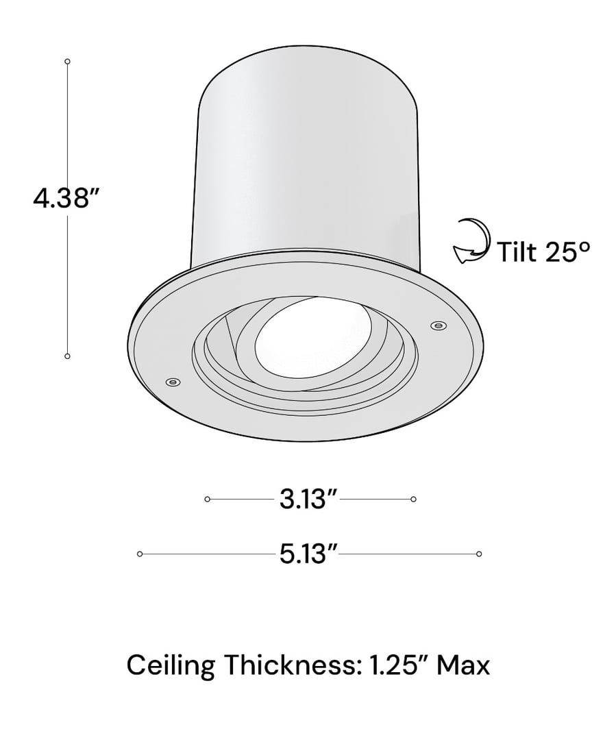 4-Inch Round Vandal-Resistant Exterior Adjustable LED Can Light