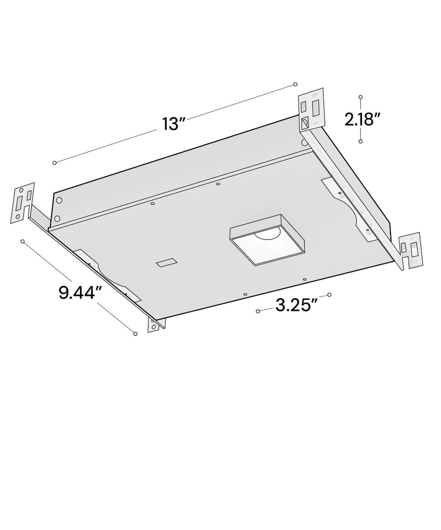 2.5-Inch Trimless Square Shallow Recessed LED Light