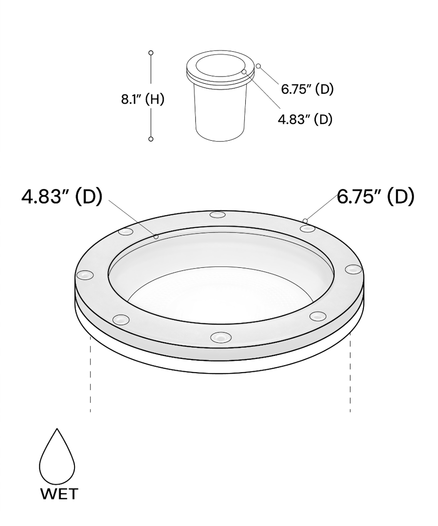7-Inch In-Ground RGBW Color-Changing LED Well Light