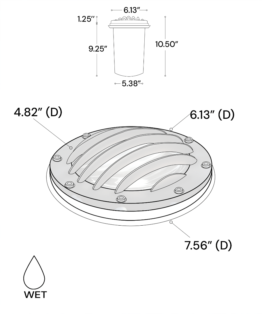 7-Inch RGBW Color-Changing Grill-Top LED Well Light