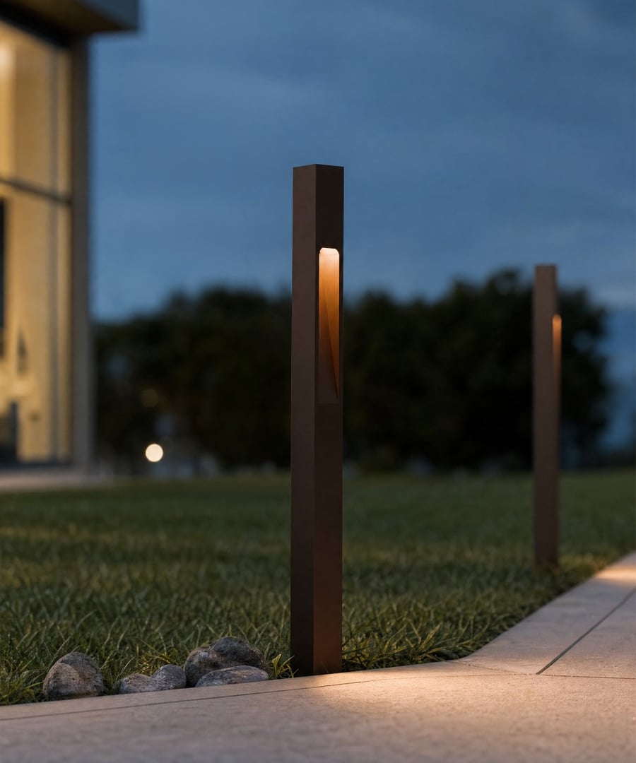 Modern Internal Beam Brass Path Light