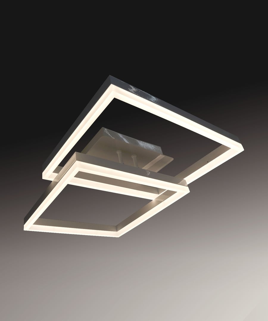 Architectural Surface-Mounted 2-Tier Square LED Ceiling Light