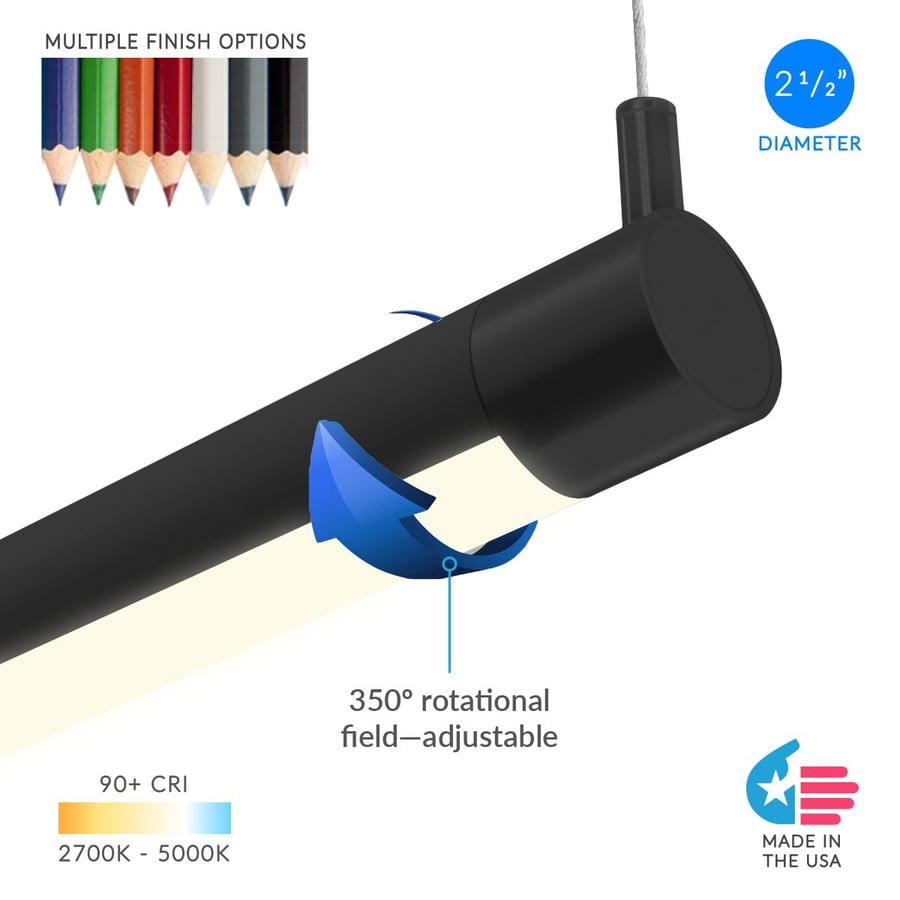 Architectural LED Tube Pendant Light 