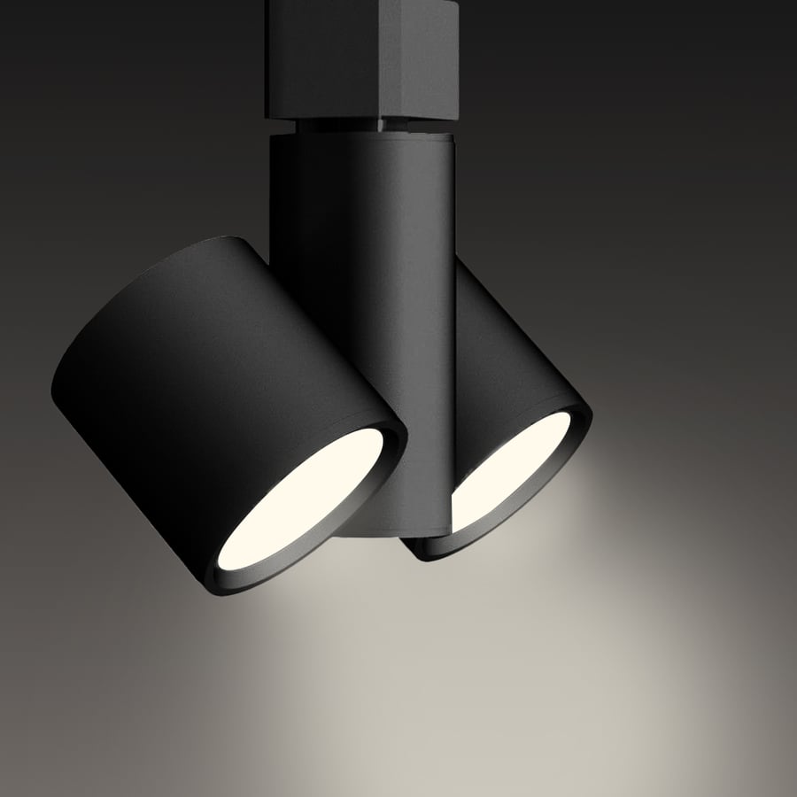 Architectural 2.5-Inch Dual-Head Cylinder LED Track Light