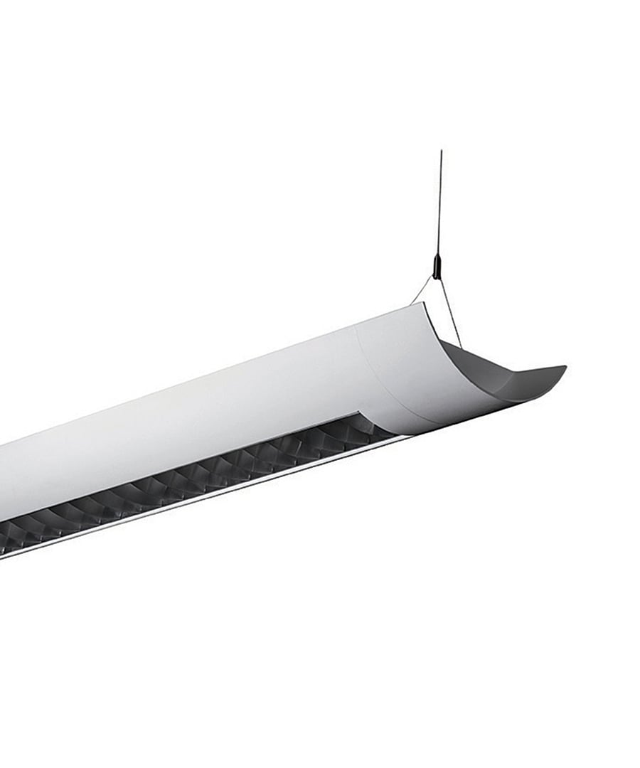 Alcon Lighting Casablanca 10105-8 8 Foot T8 and T5 2-Lamp Fluorescent Architectural Linear Suspended Light Fixture – Uplight (Direct) and Downlight (Indirect)