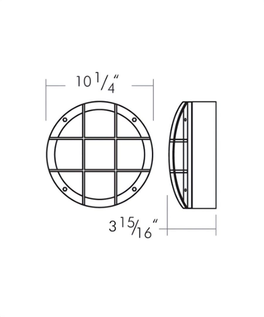 10-Inch Crossbar Commercial LED Wall Pack Light