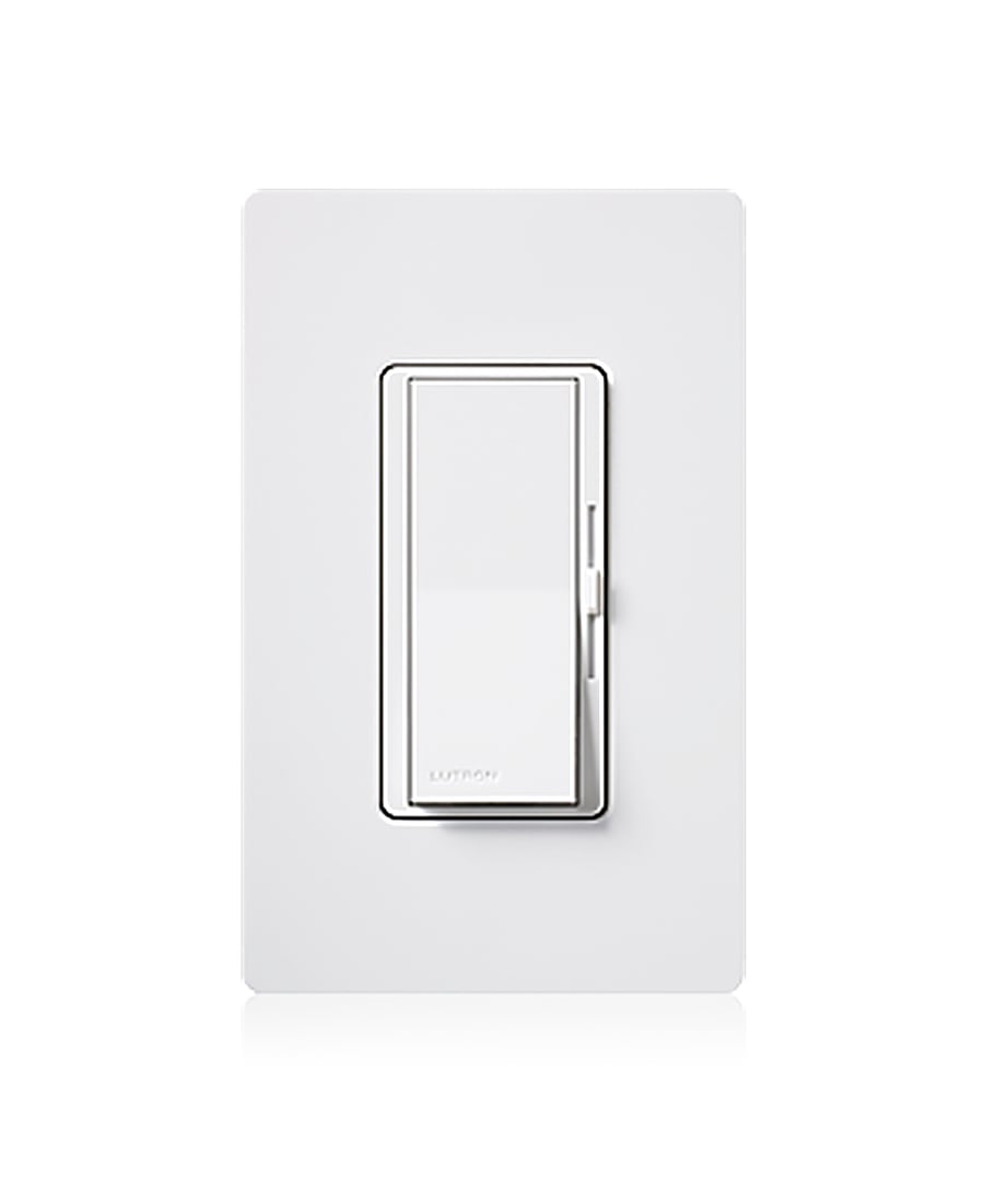 Lutron Diva DVSTV-WH 0-10V Dimmer Switch Single-Pole/ 3-Way 120-277V White (50mA Max)