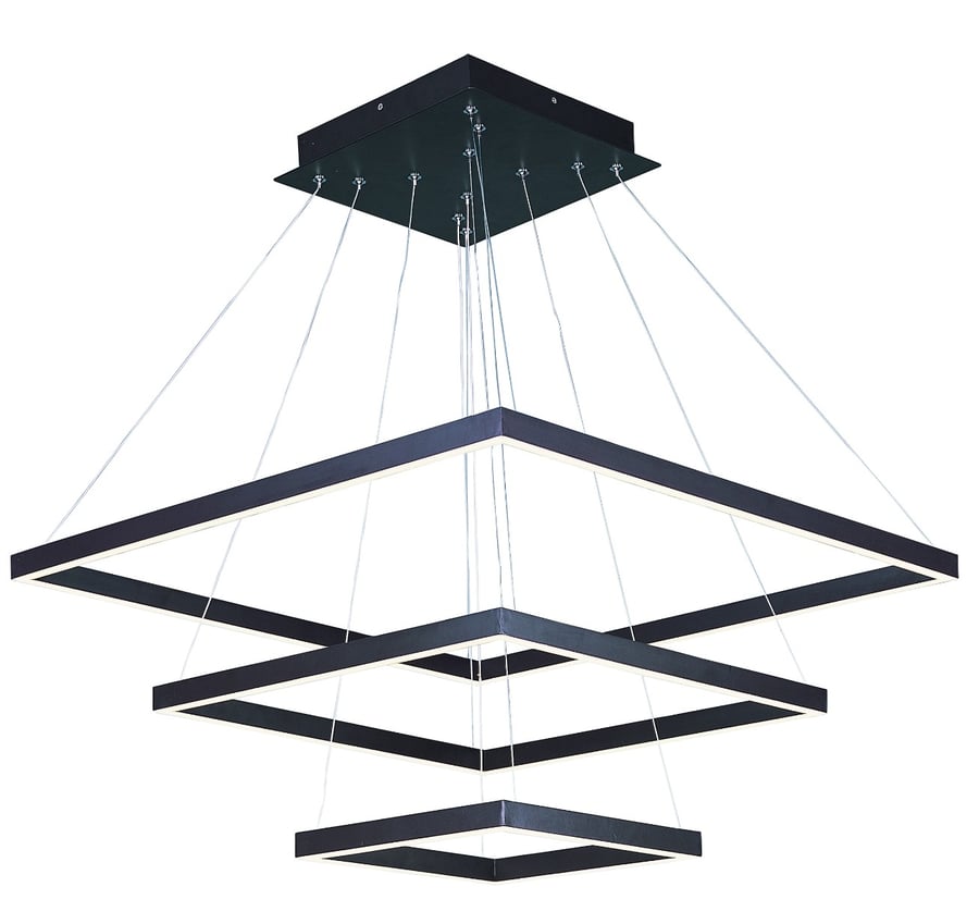 ET2 Quad LED 3-Tier Square Pendant 