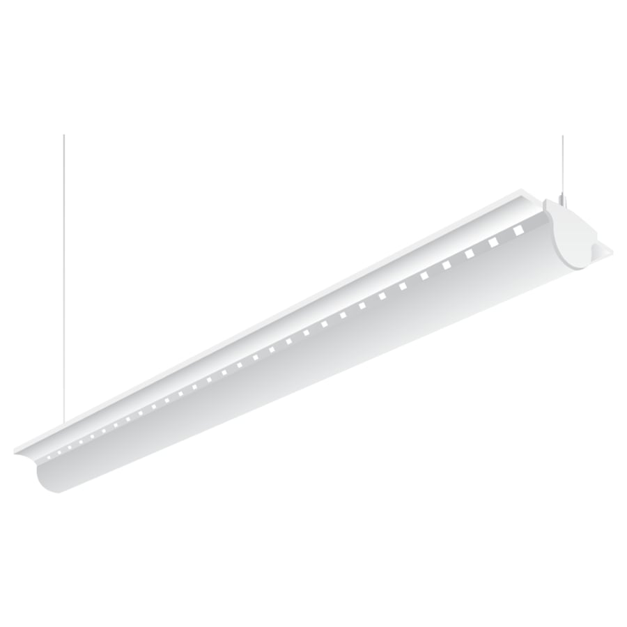 HE Williams SIA2 Round LED 4 Foot Architectural Linear Pendant Light Fixture - White