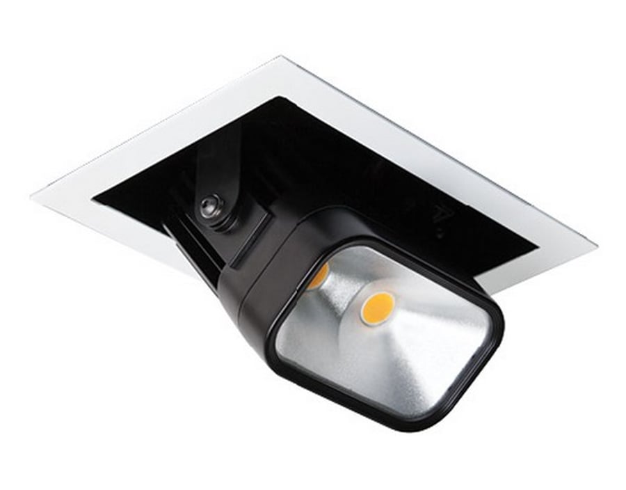 Intense Lighting ICL-MBW2 MBW2 LED Square Adjustable Pull Down Downlight Recessed Light + Trim + Housing