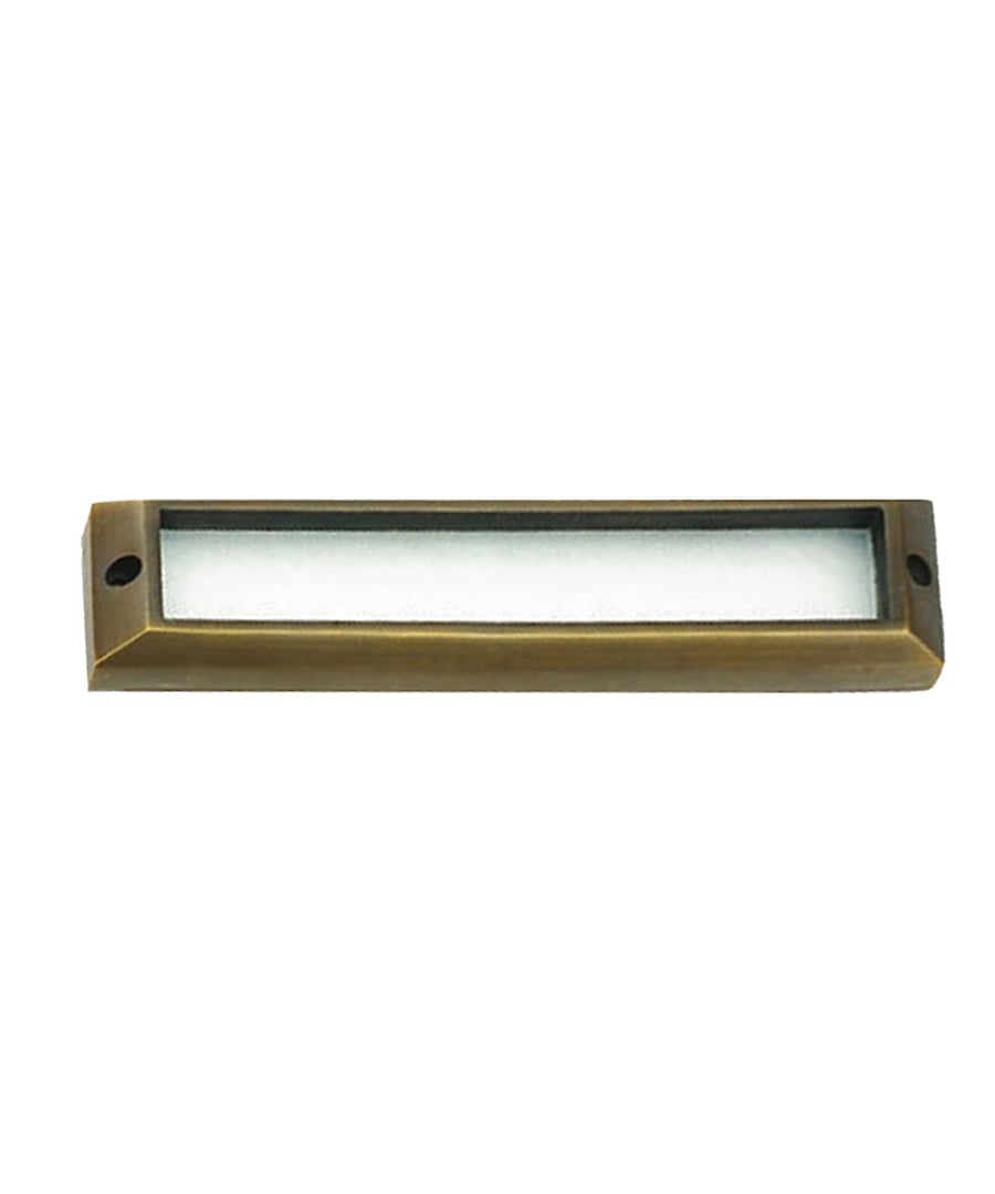 Low-Voltage Flush Mount Brass Linear LED Step Light