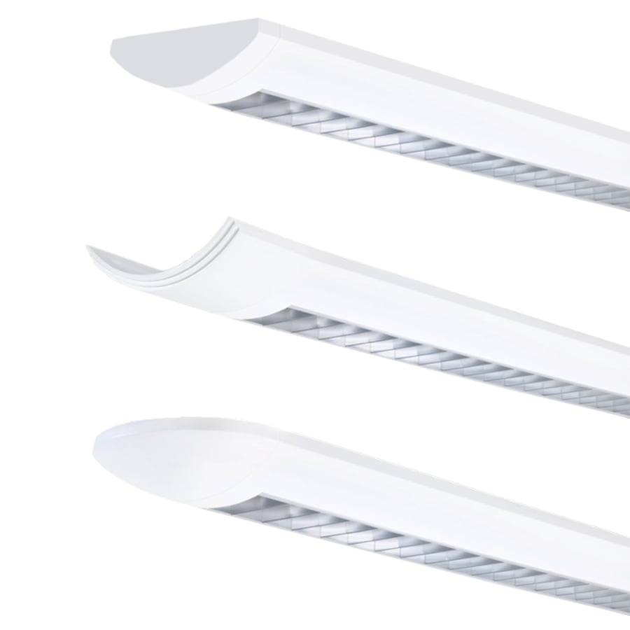 LSI Industries LDI-8-LED LiniArc Direct / Indirect Parabolic Louver LED Suspended Light Fixture - 8 FT