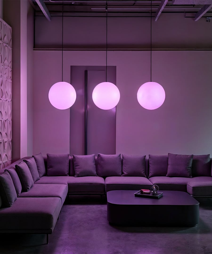 Smart RGBW Color-Changing LED Glass Globe Pendant Light