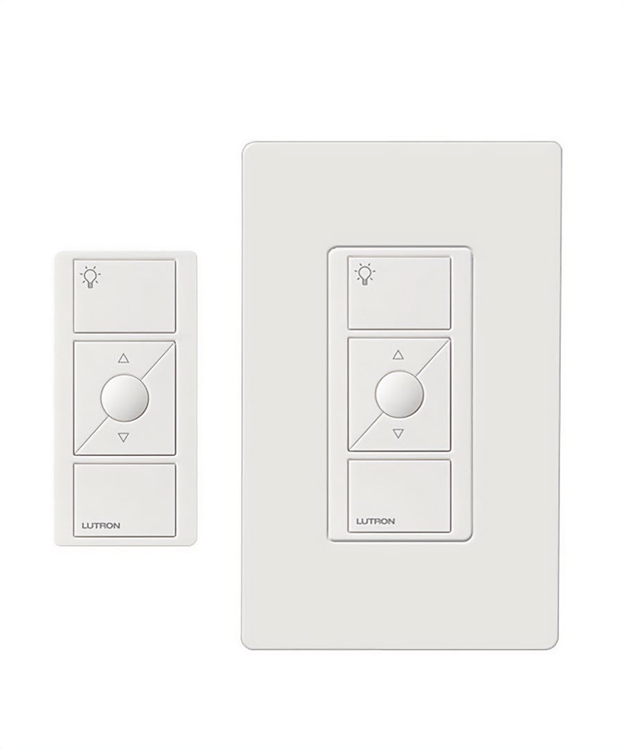Lutron Caseta P-PKG1W-WH In-Wall Dimmer and Pico Remote