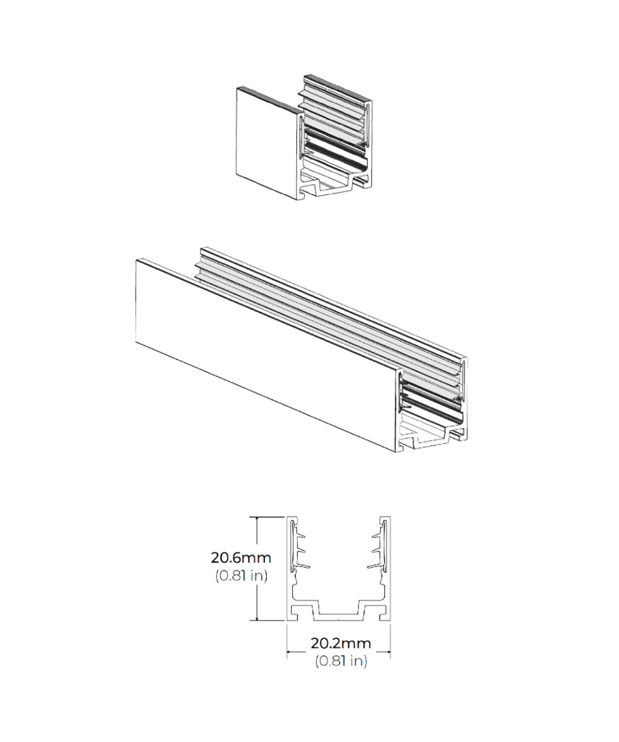 Rigid Surface-Mounted LED Aluminum Mounting Channel
