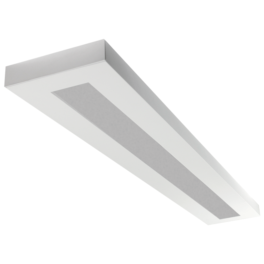 LSI Industries HRZ-4-FL LiniArc Horizon Housing Frosted Acrylic Lens Fluorescent Suspended Light Fixture - Direct/Indirect - 4 FT