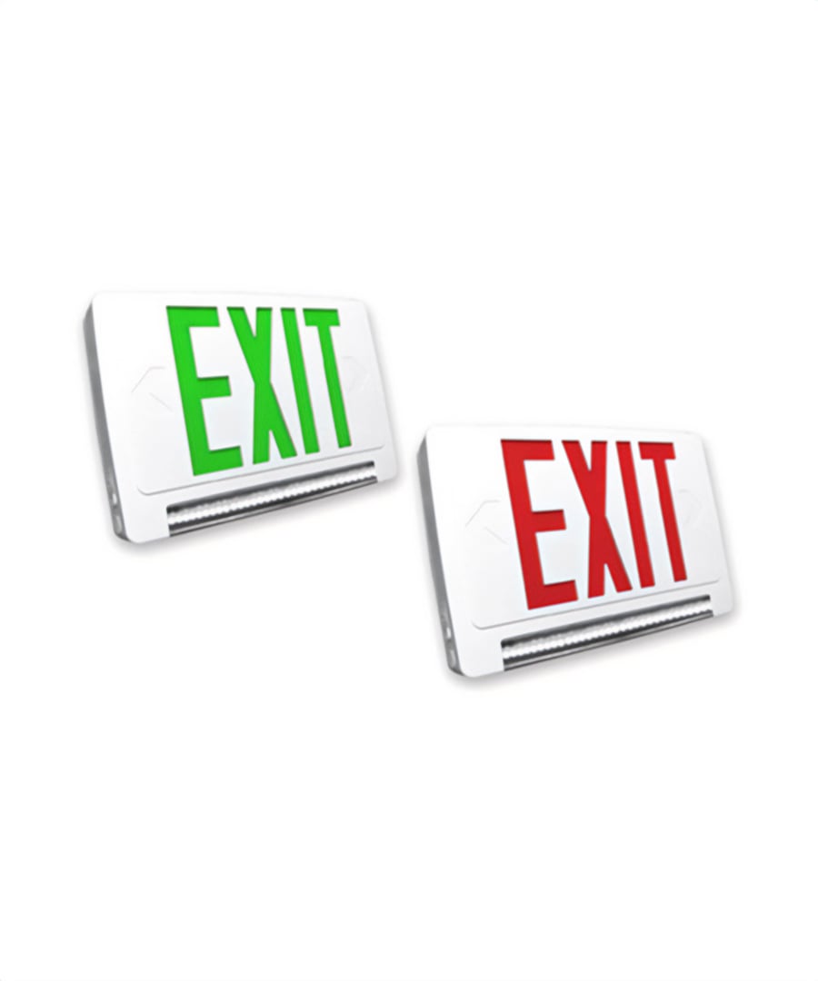 Alcon Lighting 16115 Combination LED Exit Signs with Emergency Lights