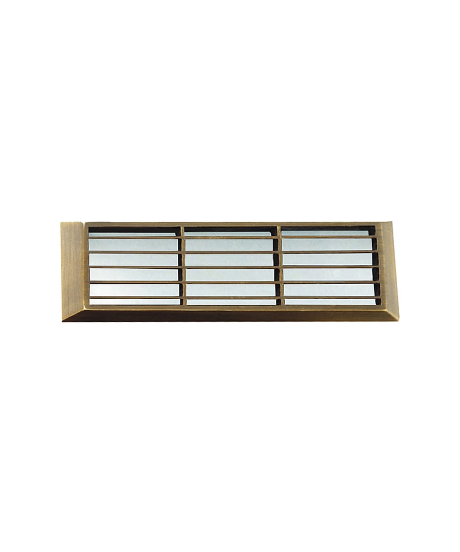 Low-Voltage Flush Mount Brass Louvered LED Step Light