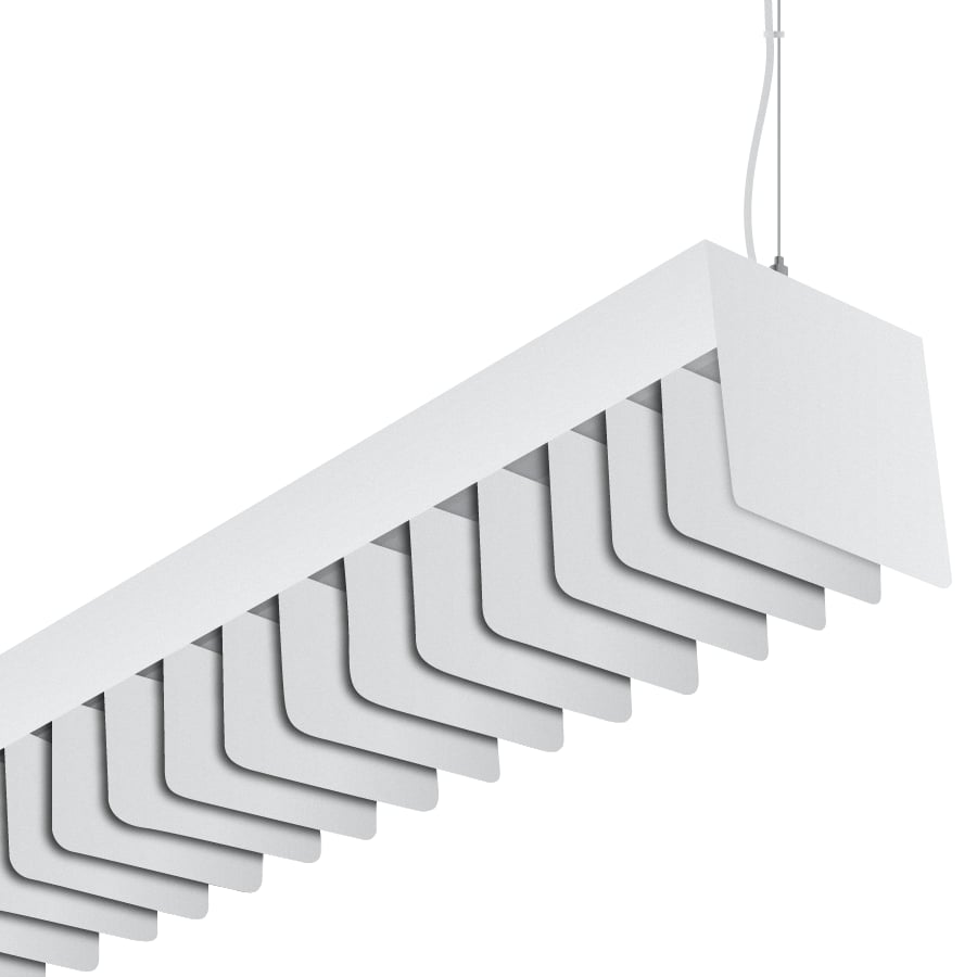 Alcon 6022-P-4 Fluorescent 4-Foot Pendant-Mount Louver Luminaire
