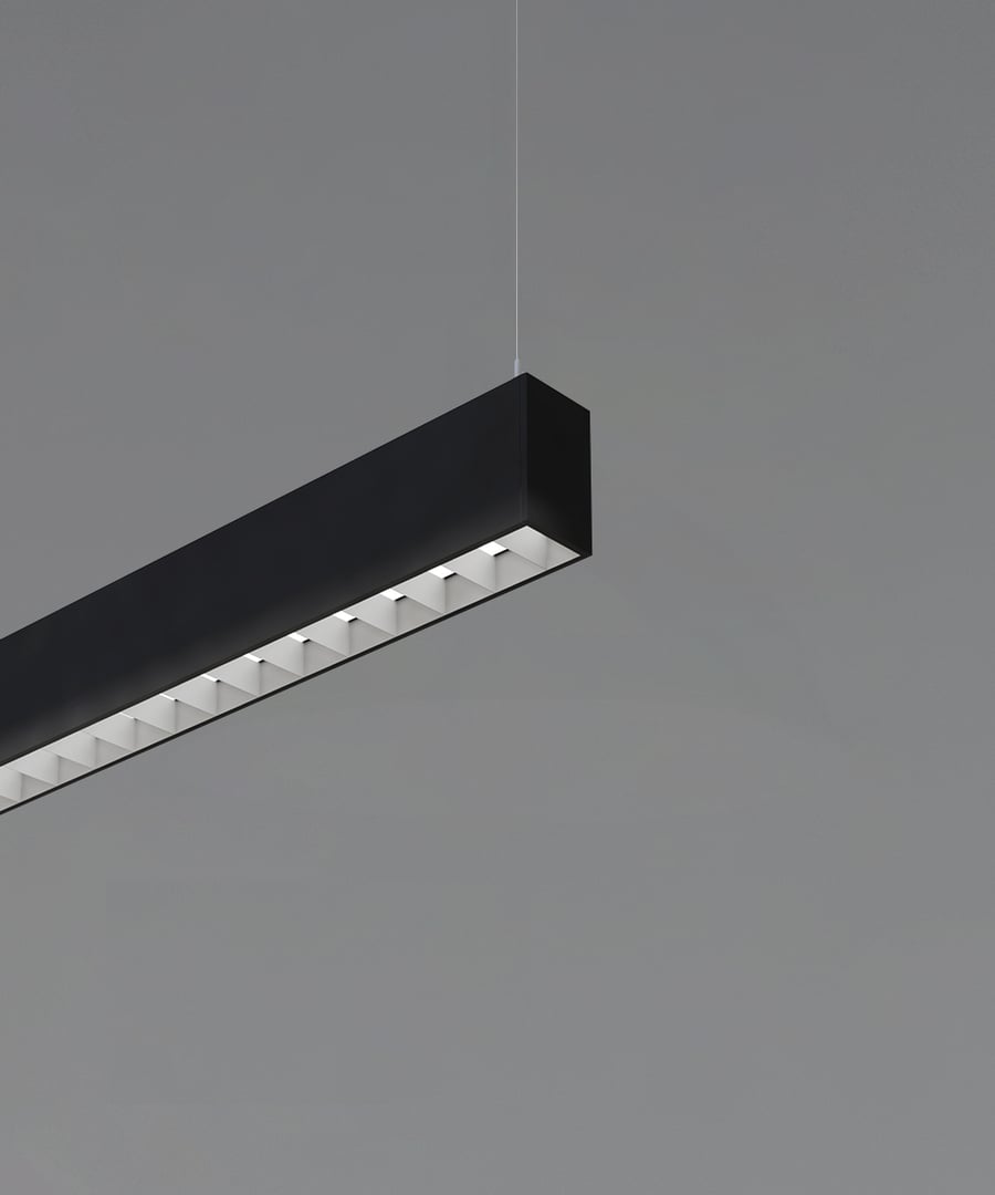 1-Inch Louver Linear LED Pendant Light