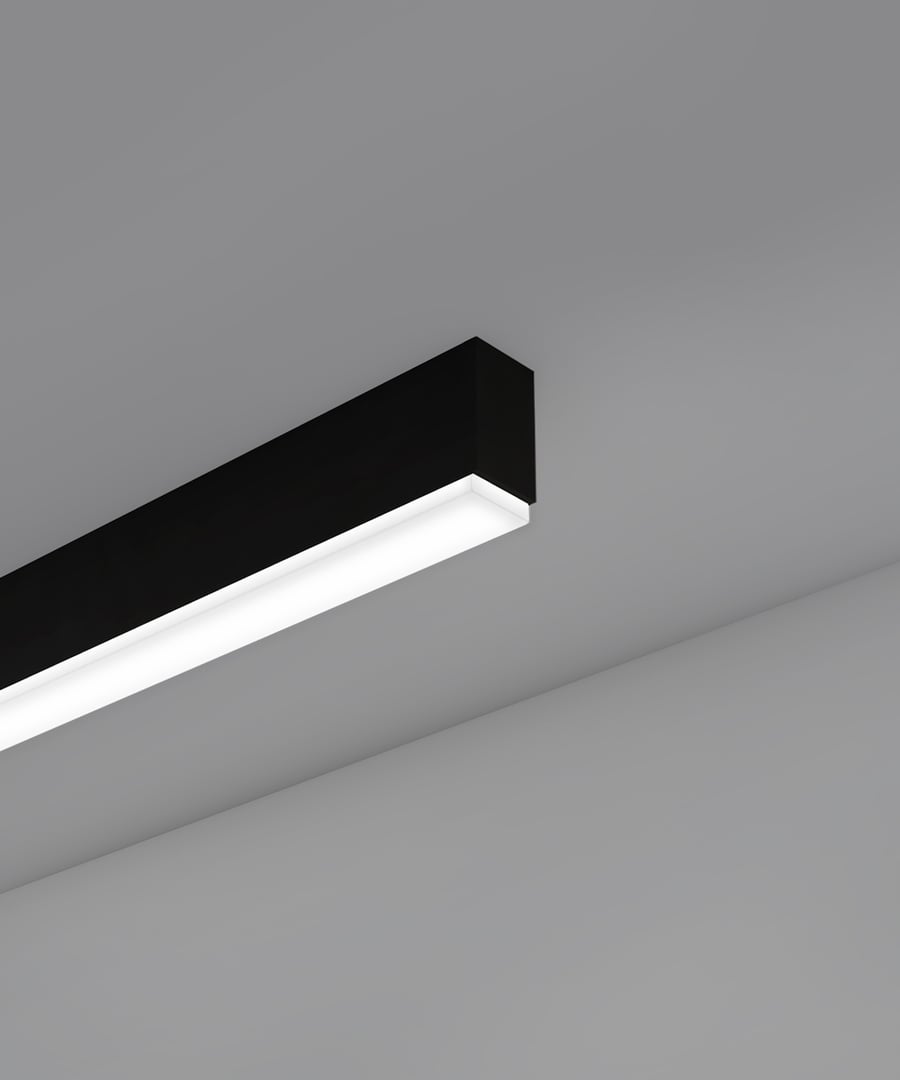 1-Inch Glow Lens Linear LED Ceiling Light