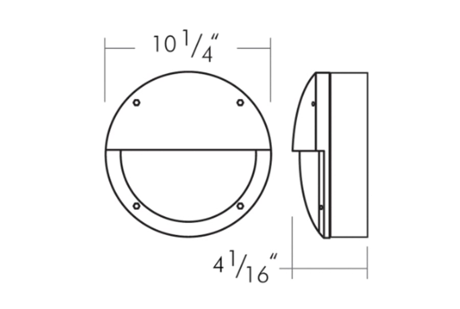 10-Inch Round Eyelid Commercial LED Wall Pack Light