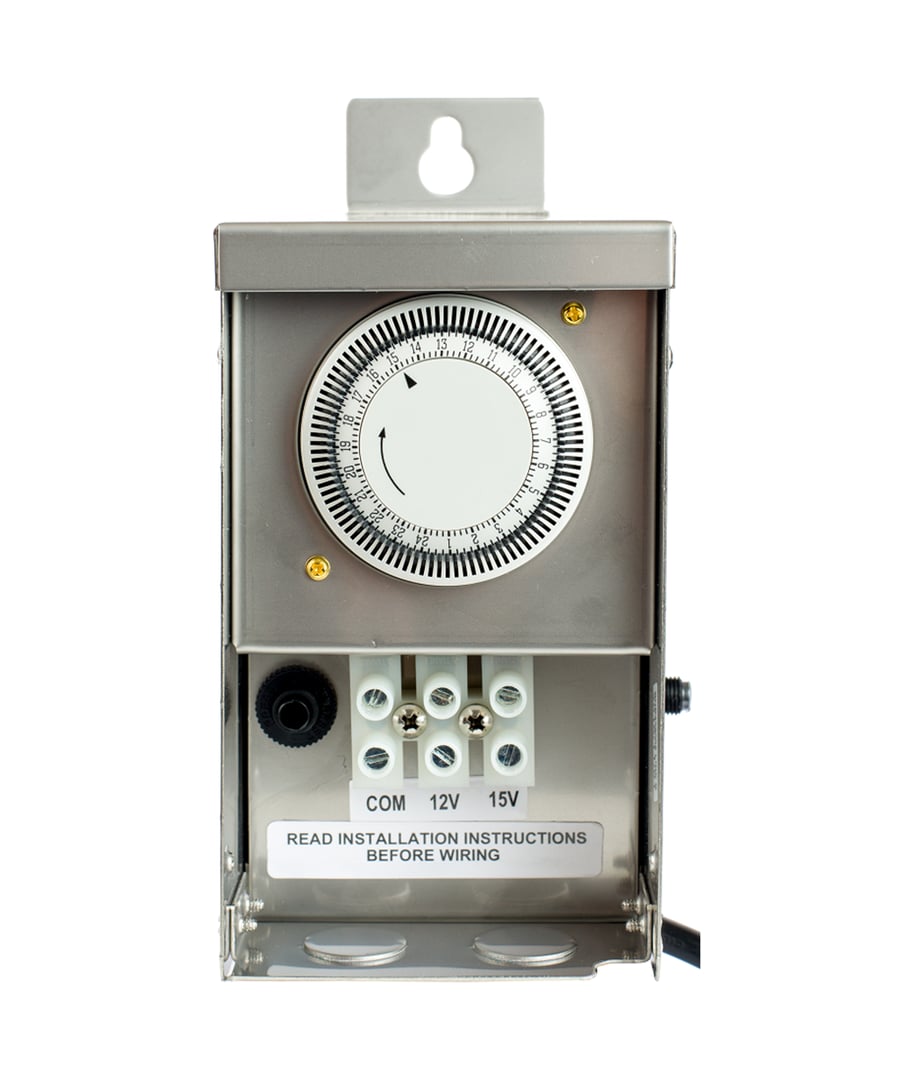 Alcon Lighting SST40W LED 40W 12V/15V AC Multi-Tap Stainless Steel Magnetic Dimmable Low Voltage Indoor/Outdoor Transformer