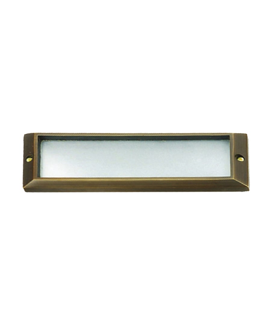 Low-Voltage Flush Mount Brass LED Step Light