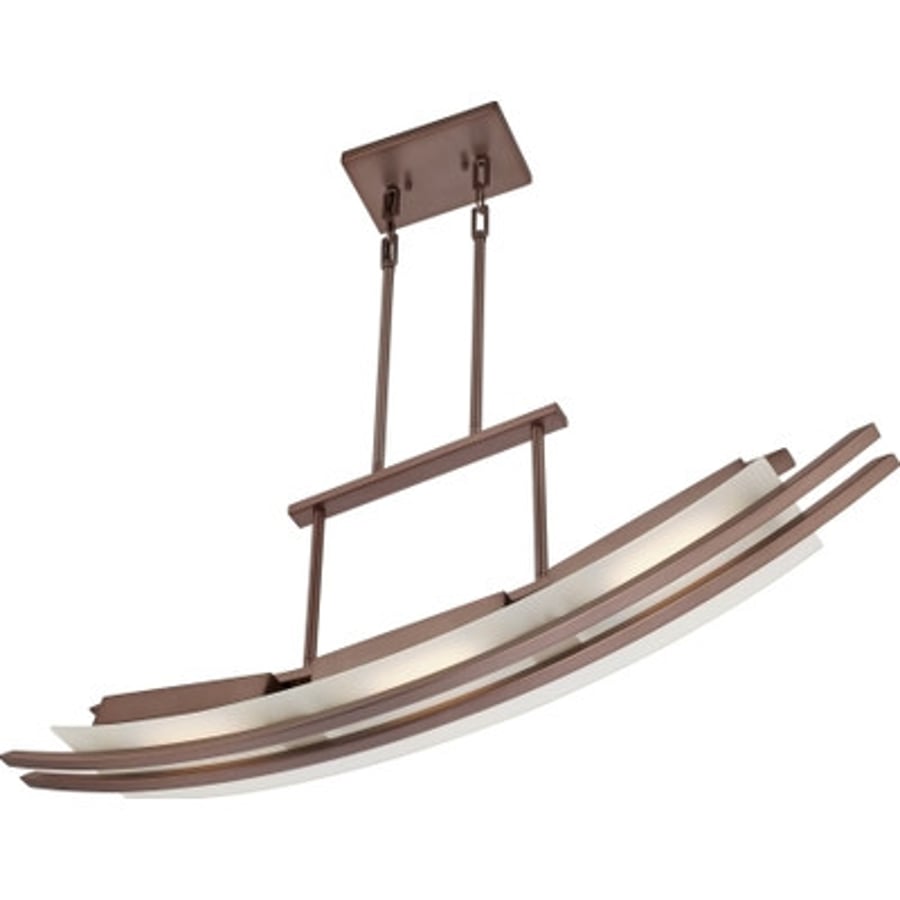 Nuvo Lighting Trax 62-123 LED Curved 3 Light 36 Inch Linear Suspended Pendant in Hazel Bronze Finish