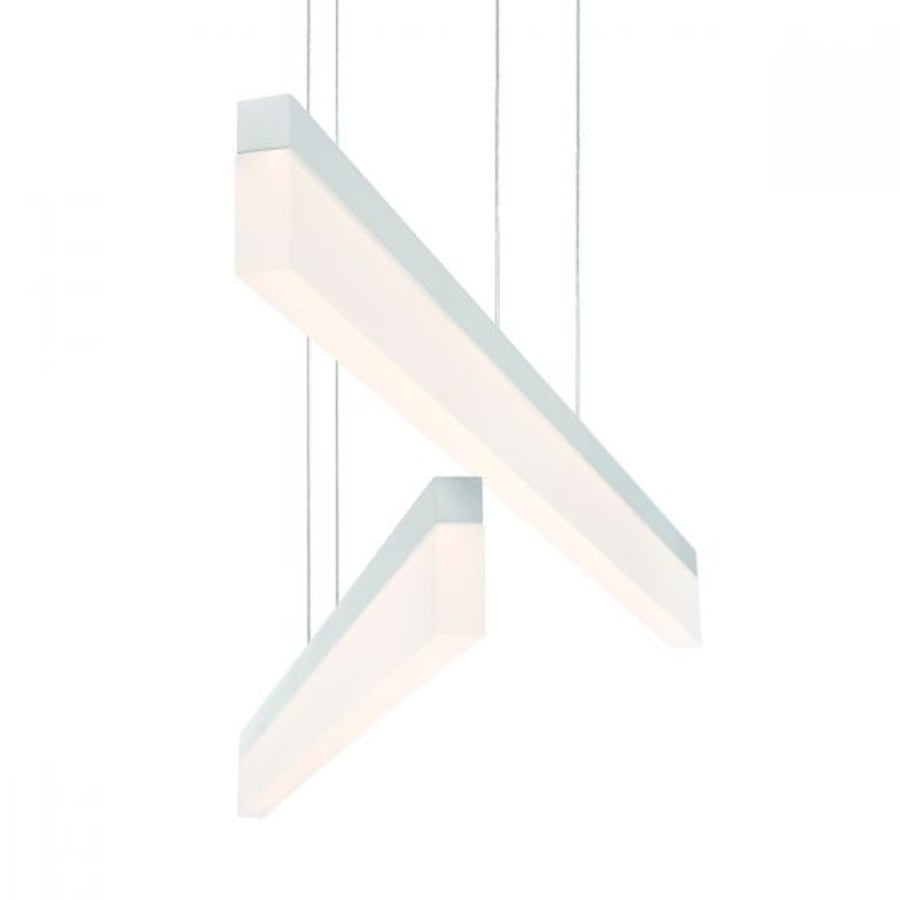 Alcon Lighting 12162-WH Barra Large 46.5 Inch White Finish LED Architectural Linear Pendant