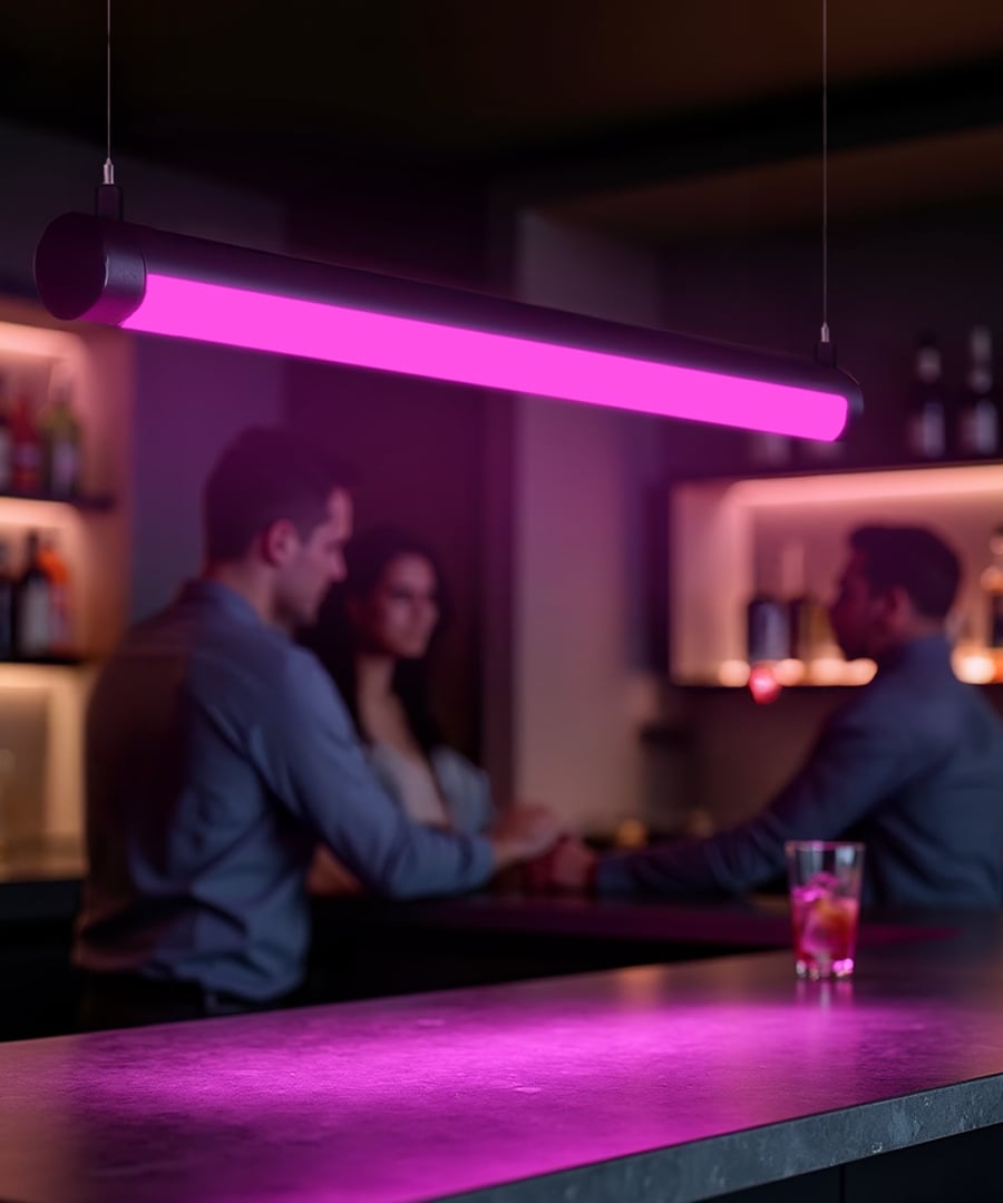 2.5-Inch Rotatable RGBW Color-Changing LED Linear Tube Light