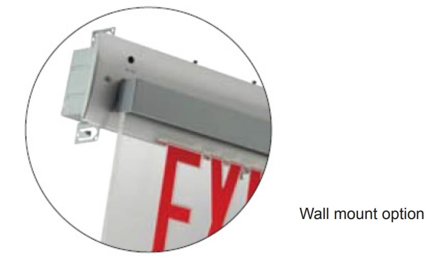 Alcon 16116-WM Single Sided Edge Lit Wall Mount LED Exit Sign