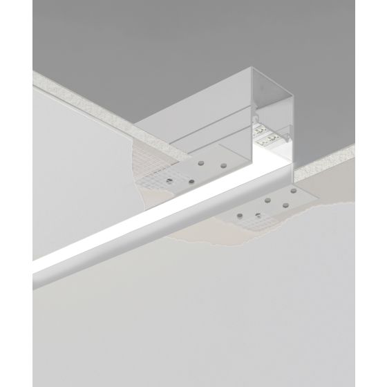 12100-21-R-R, recessed linear ceiling light shown with regressed lens