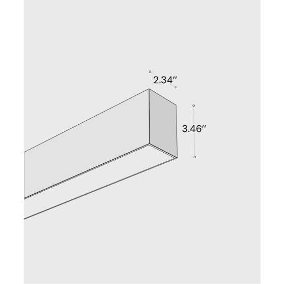 12100-22-W linear LED wall light shown with black finish and diffuser lens