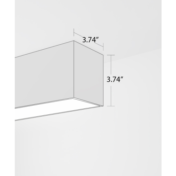 Alcon 12100-40-R, recessed linear ceiling light shown in white finish and with a flush trim-less lens.