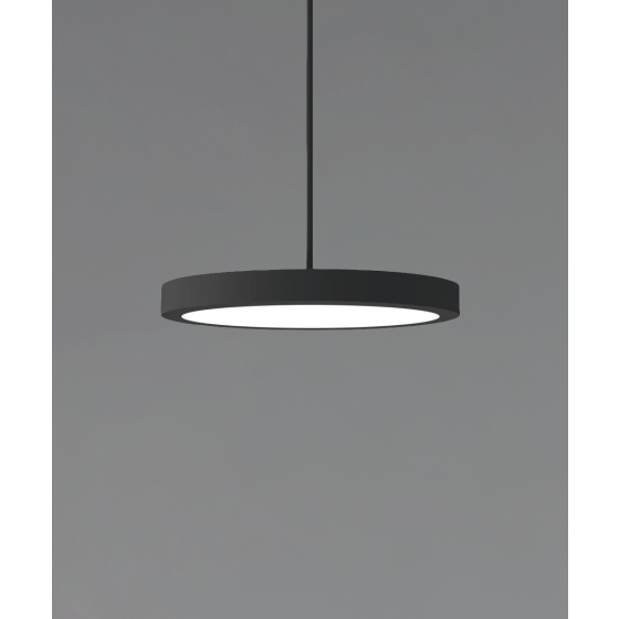 12182-7 LED disk light shown in a black finish and with a 7-inch diameter flush lens.