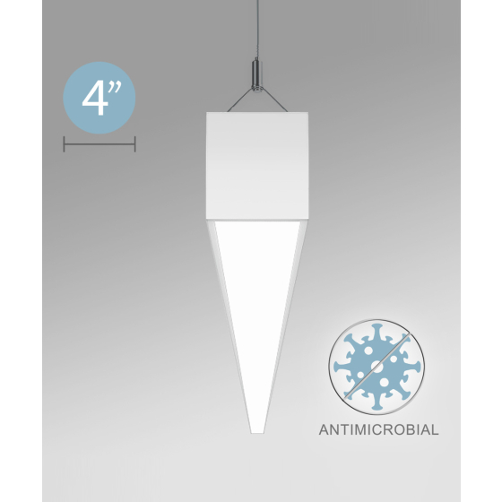 4-Inch Antimicrobial Linear LED Pendant Light