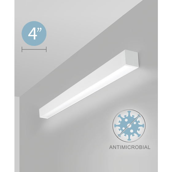4-Inch Antimicrobial Linear LED Wall Light