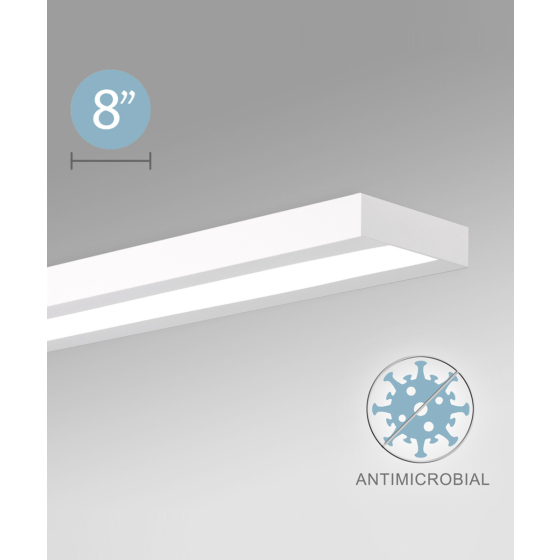 Architectural Antimicrobial Surface-Mounted LED Linear Ceiling Light