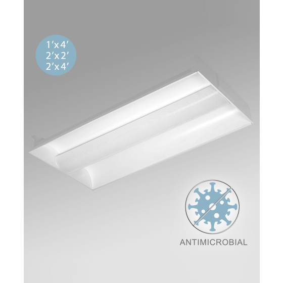 Antimicrobial Center-Basket LED Troffer Light