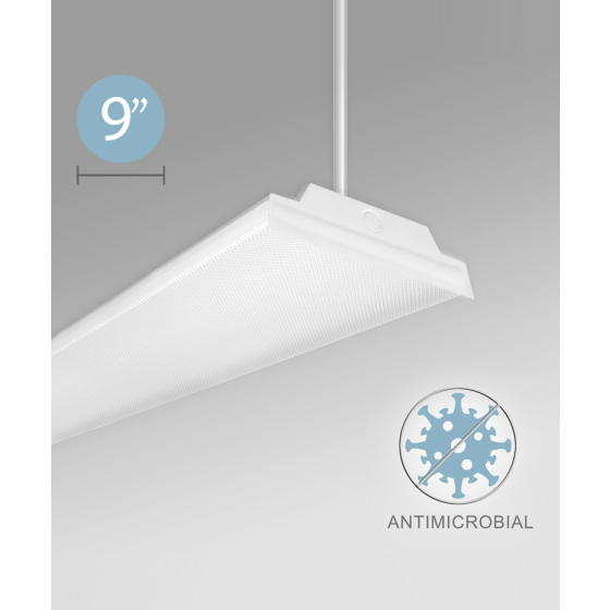 Antimicrobial Low Bay Wraparound LED Pendant Light