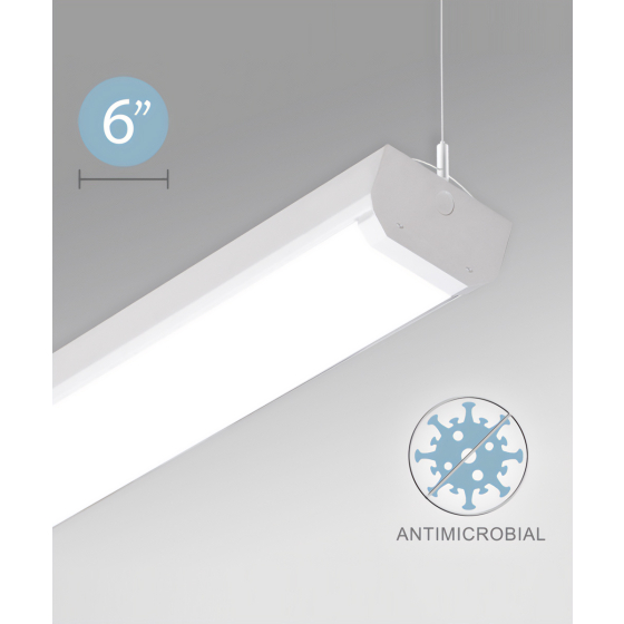 Antimicrobial Linear LED Pendant Light