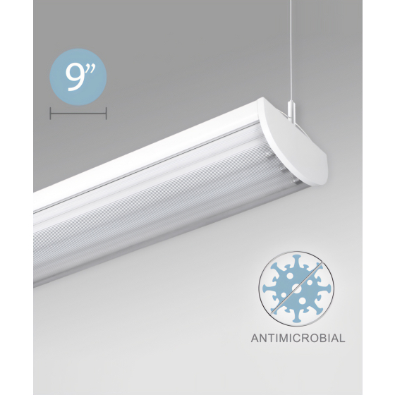 Antimicrobial Linear LED Suspension Light