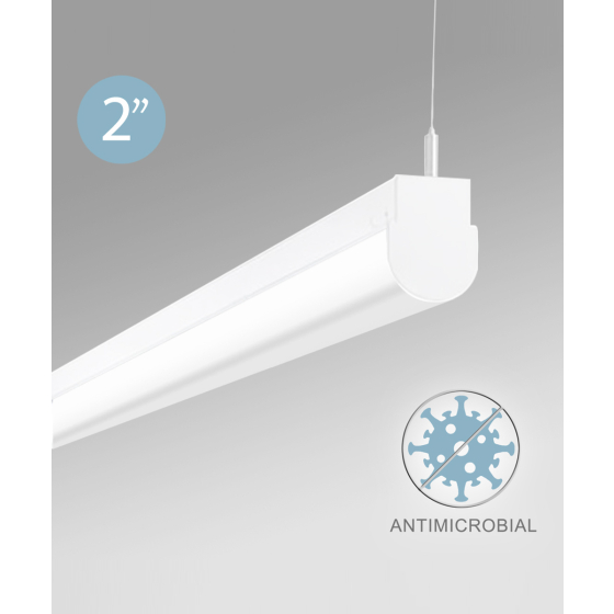 Antimicrobial Rounded Linear Pendant LED Light